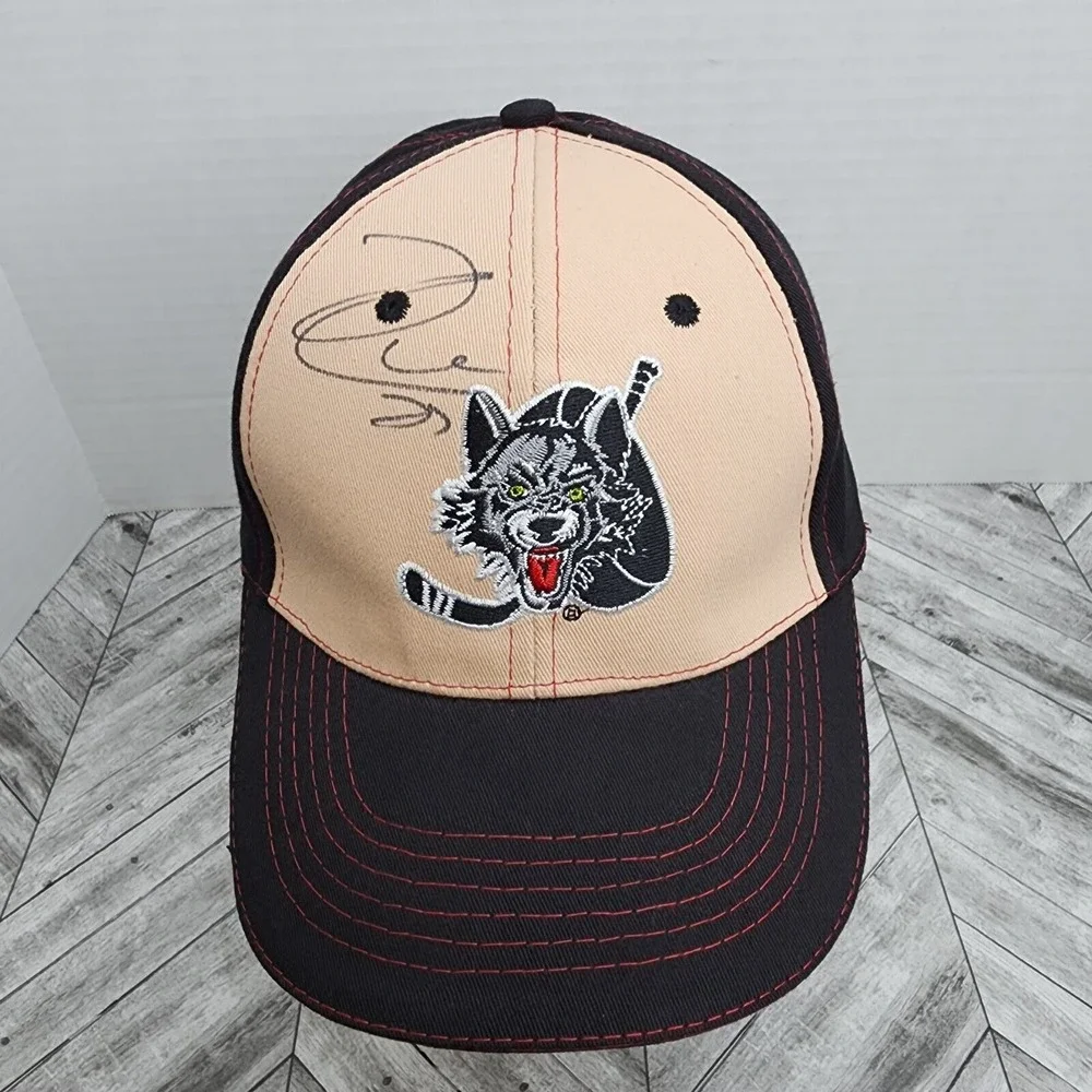 Chicago‎ Wolves Jordan Caron #27 SIGNED Hockey Hat Black Beige Autographed Cap
